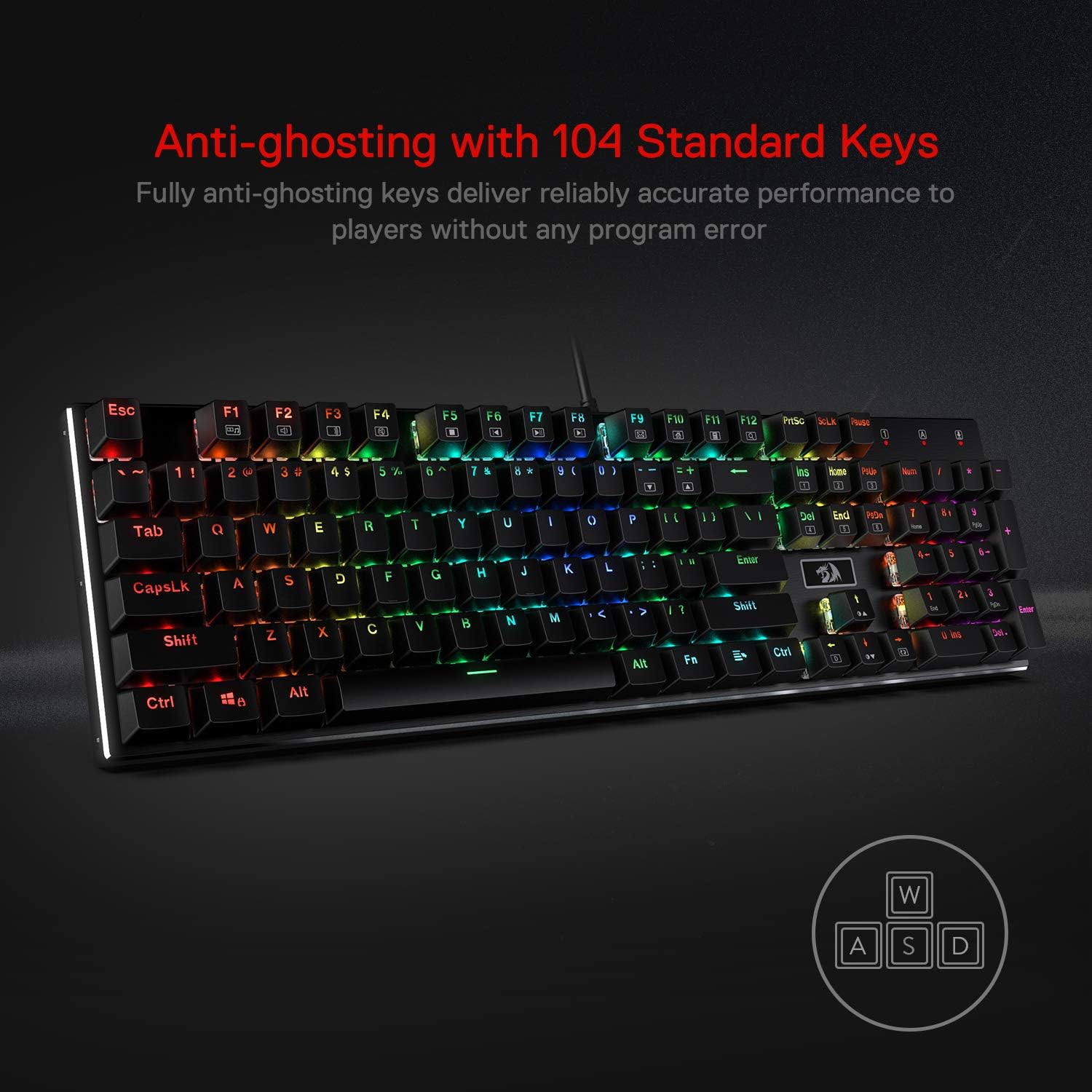 Redragon K556 RGB LED Backlit  - Gaming Keyboard No Noise ulasan dan harga