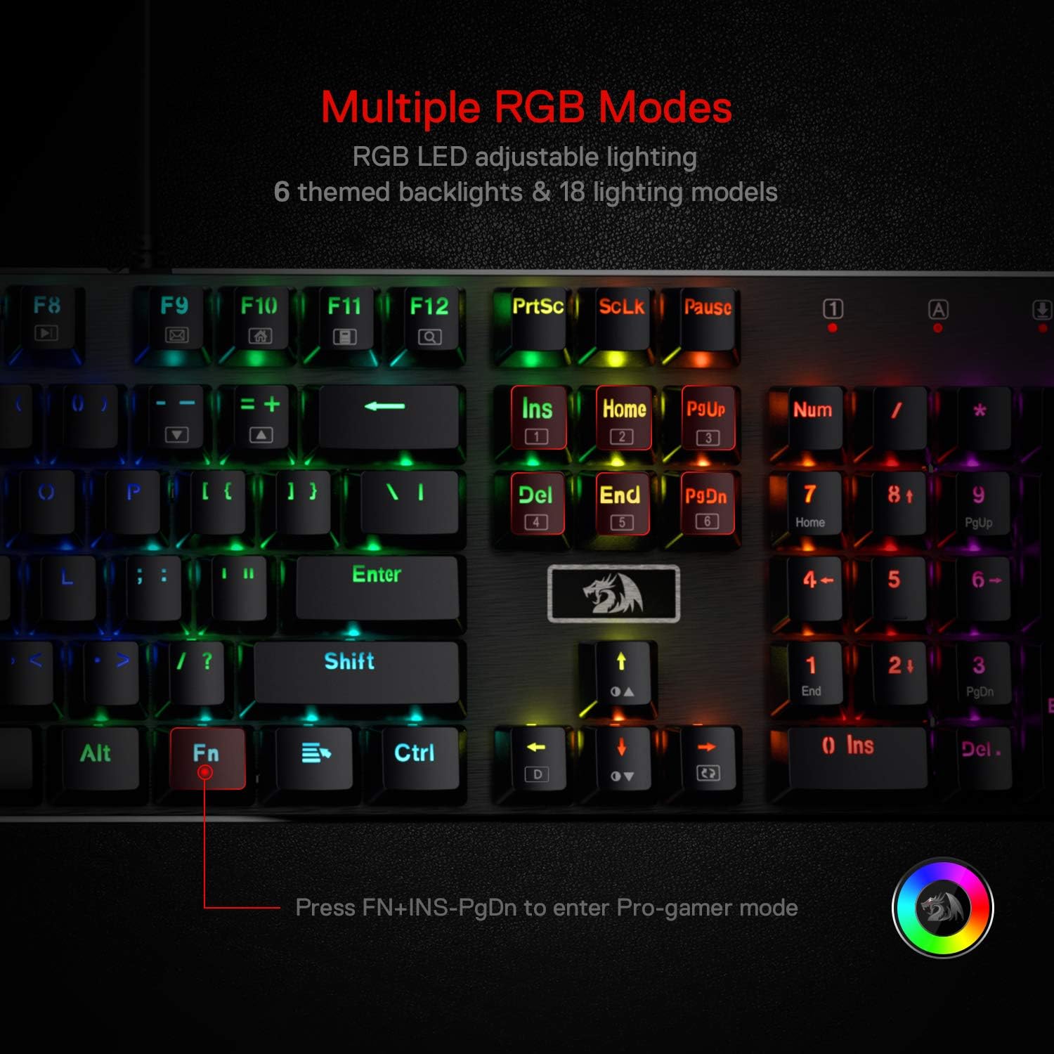 Redragon K556 RGB LED Backlit  - Gaming Keyboard No Noise ulasan dan harga