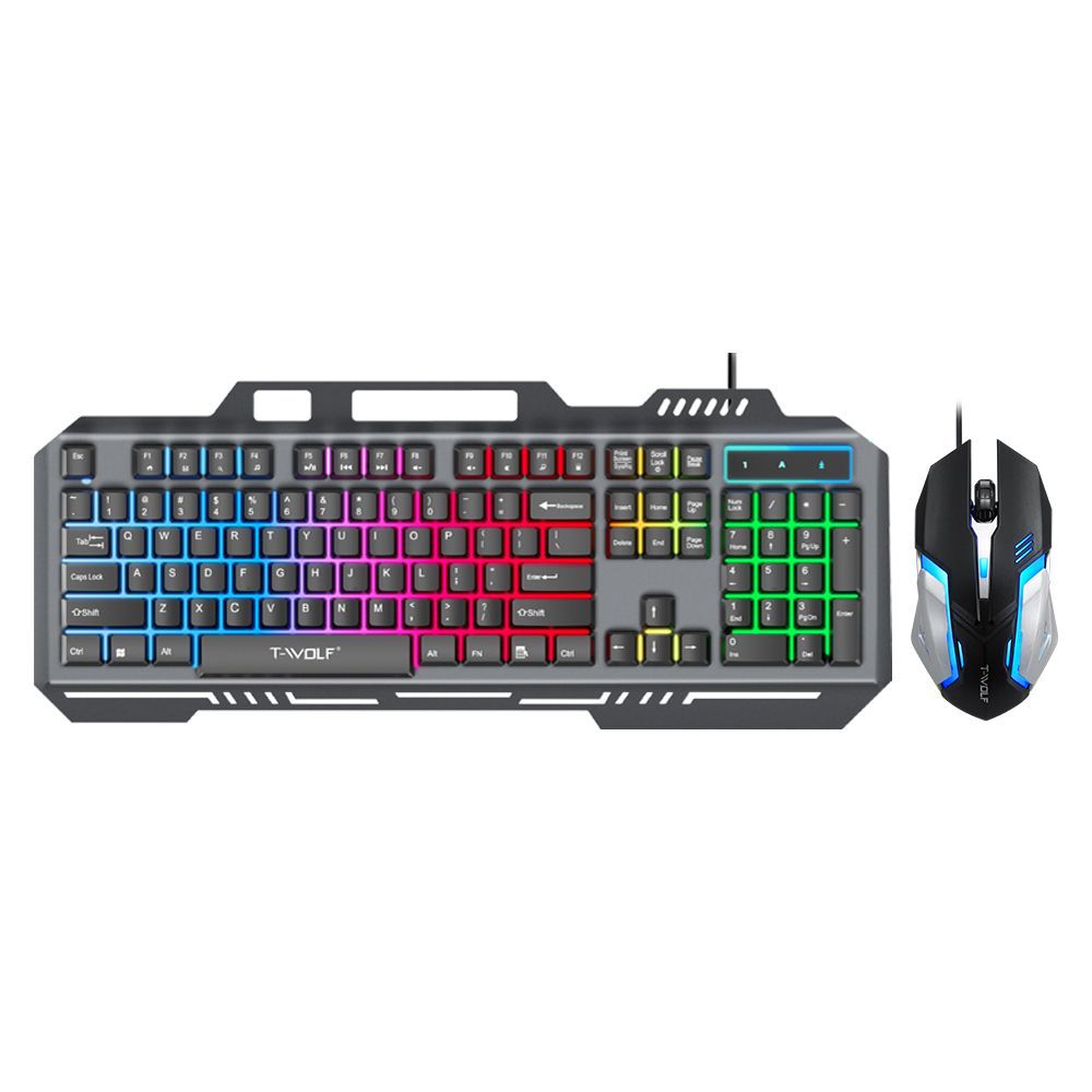 T WOLF TF600 Backlit Wired 104 - Gaming Keyboard And Mouse Combo ulasan dan harga